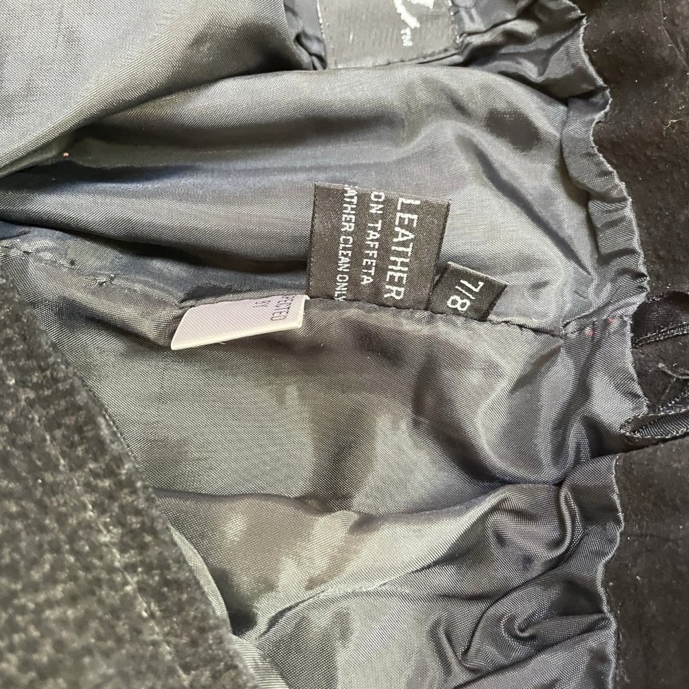 Black Suede Skirt - Knee Length - Picture 4 of 8